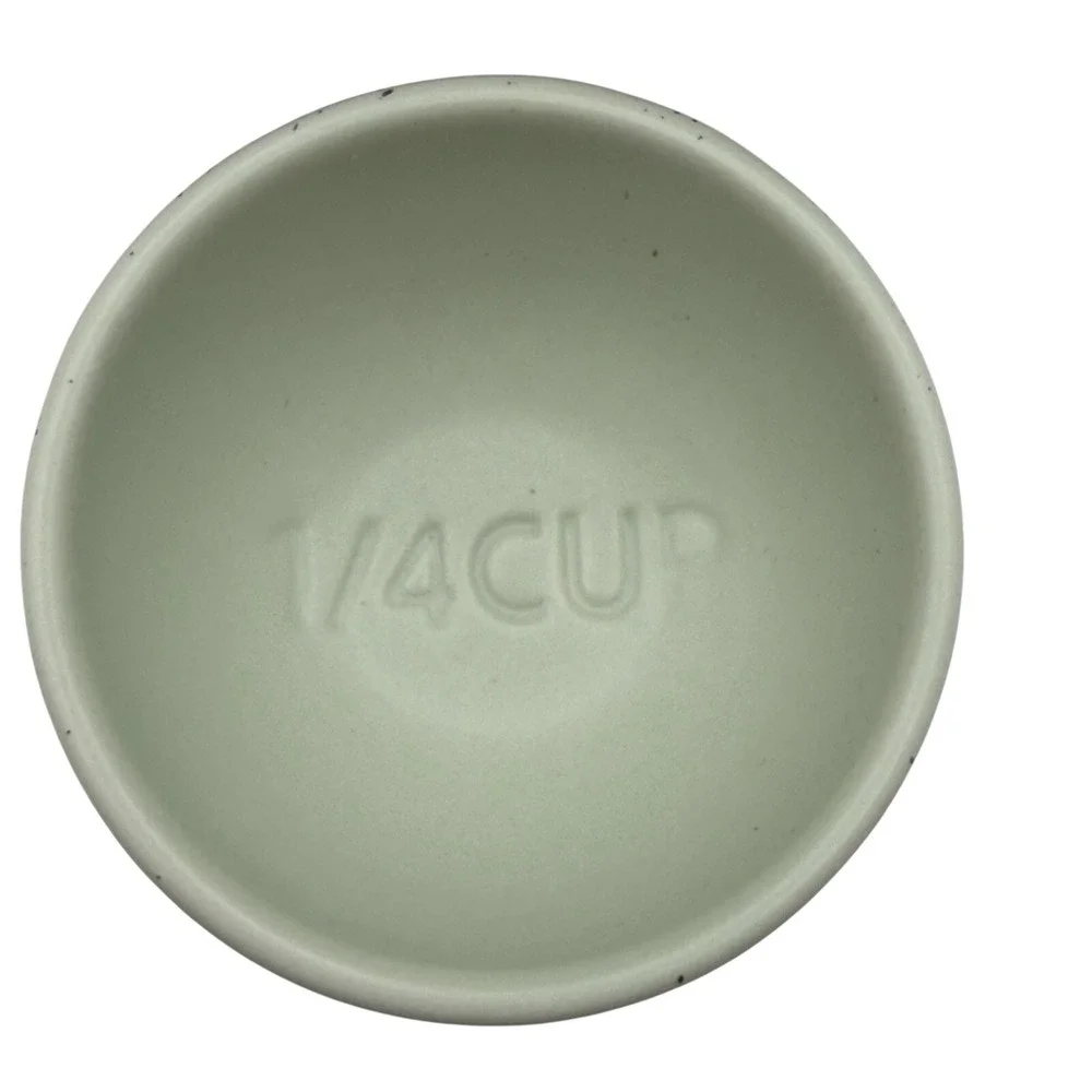 Greg Natale Ceramic Measuring Cup Set of 4 Sage Green New in Box‎